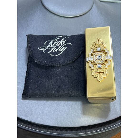 Vintage Kirks Folly Powder Compact and Lipstick Tube Holder With Mirror - Picture 5 of 7